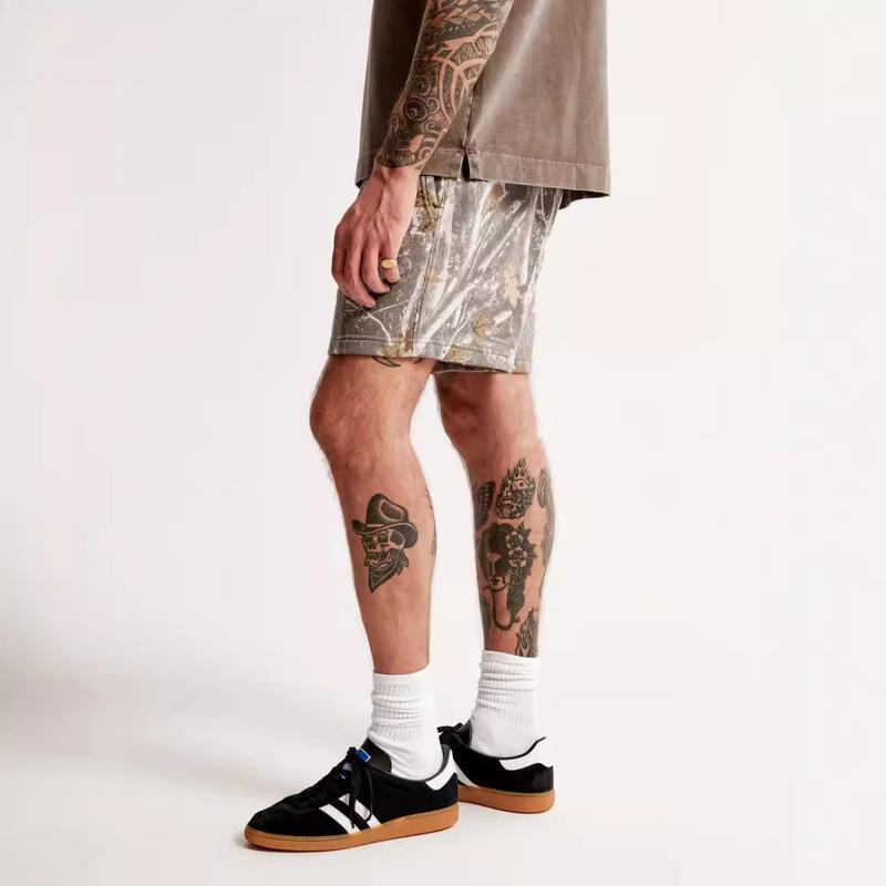 Camouflage Print Fleece Unisex ShortsFleece Shorts