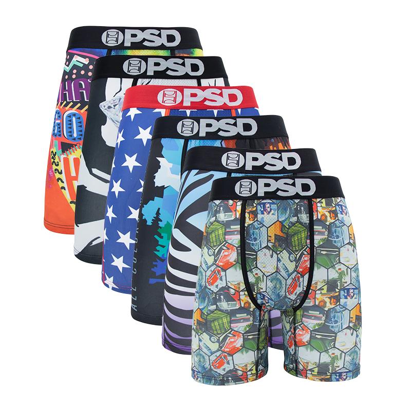 6Pcs Fashion Print Men Underwear Boxer Cueca Male Panty Lingerie Men Underpants Panty Boxershorts Sexy S-XXL