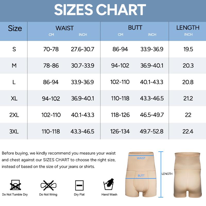 [MAX] Nebility Men's Seamless Boxer Briefs High Waist Underwear Shapewear Shorts