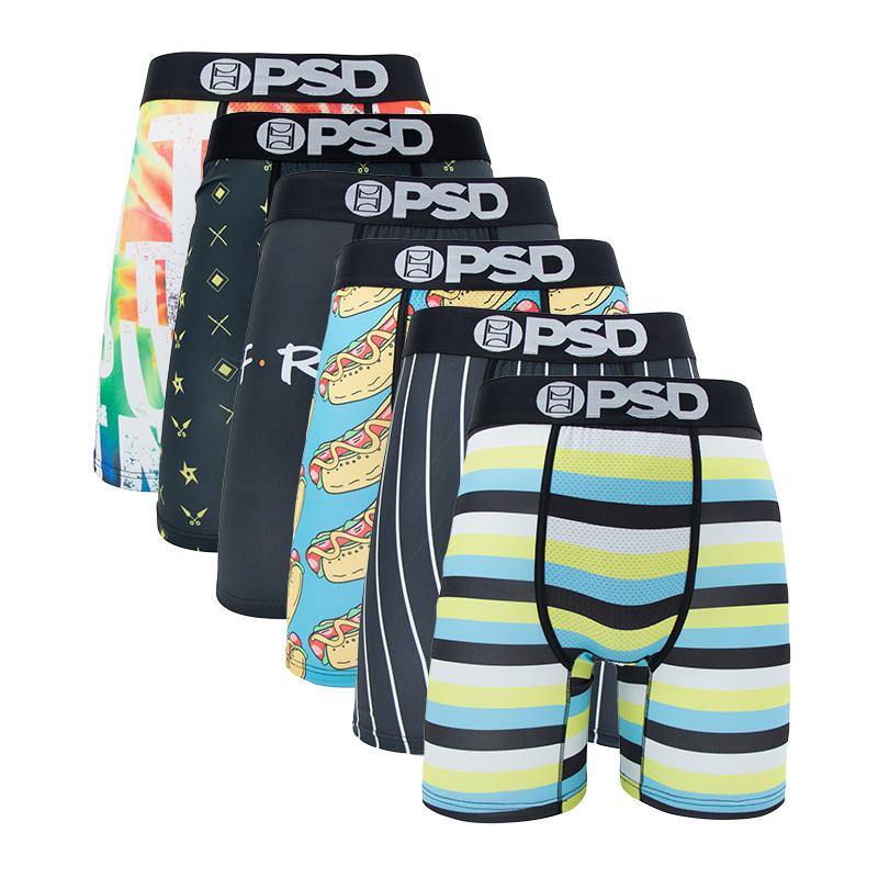 6Pcs Fashion Print Men Underwear Boxer Cueca Male Panty Lingerie Men Underpants Panty Boxershorts Sexy S-XXL