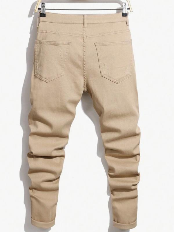 Men Loose Fit Casual Jeans With Ripped Holes And Pockets cargo viral gym pant menswear trousers men s Stylish