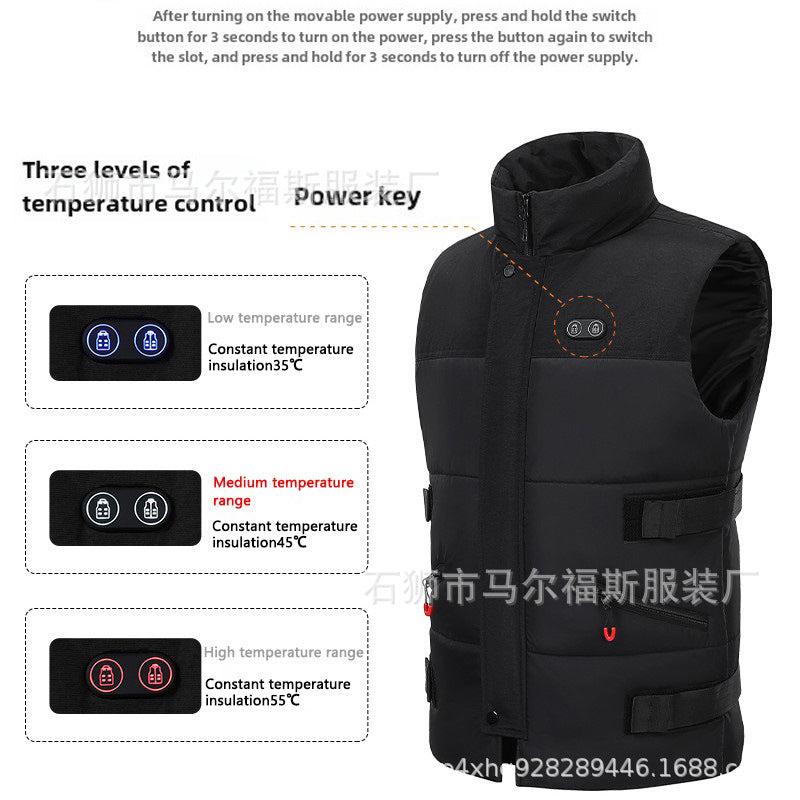 Merry Christmas Sale Thermal Winter 4 Heating Zones Jacket Rechargeable Heated Jacket with Custom Heating Modes  Polyester Mens SelfWarming Jacket and Hoodie for Outdoor Adventures  Cozy Heated Apparel Hat Insoles and Winter Mask for AllDay Warmth