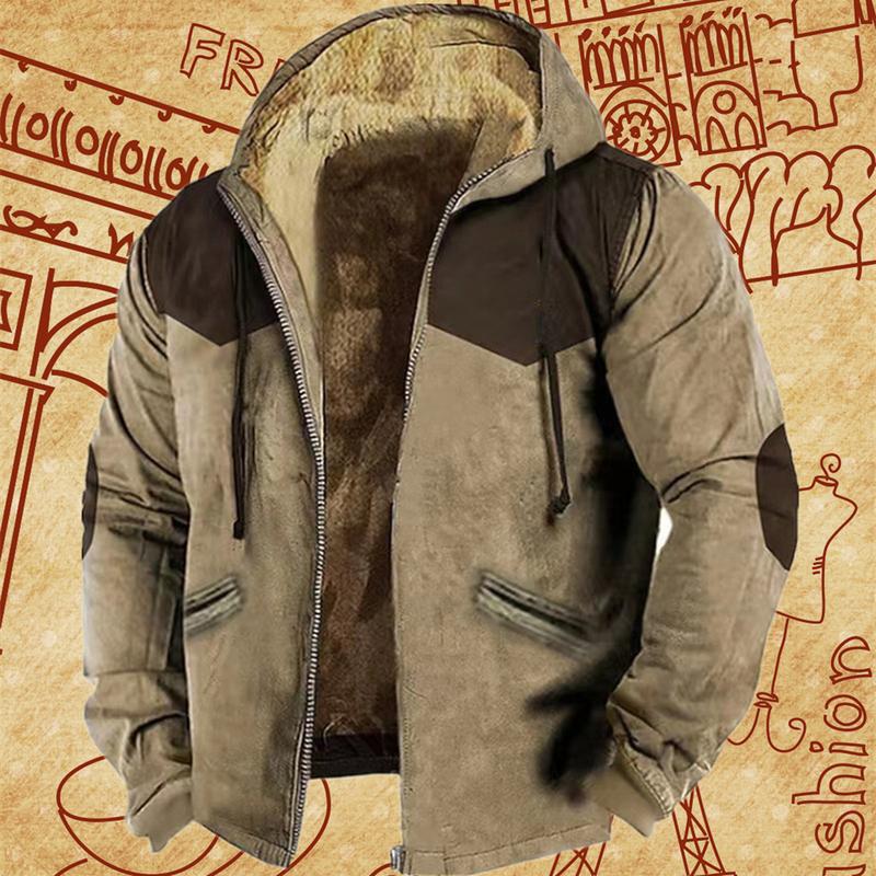 2024 Autumn Winter New AmericanUnisex Hoodie Printed Hoodie Versatile LooseLarge Size Unisex Thickened Plush Thick ZipperJacket Coat