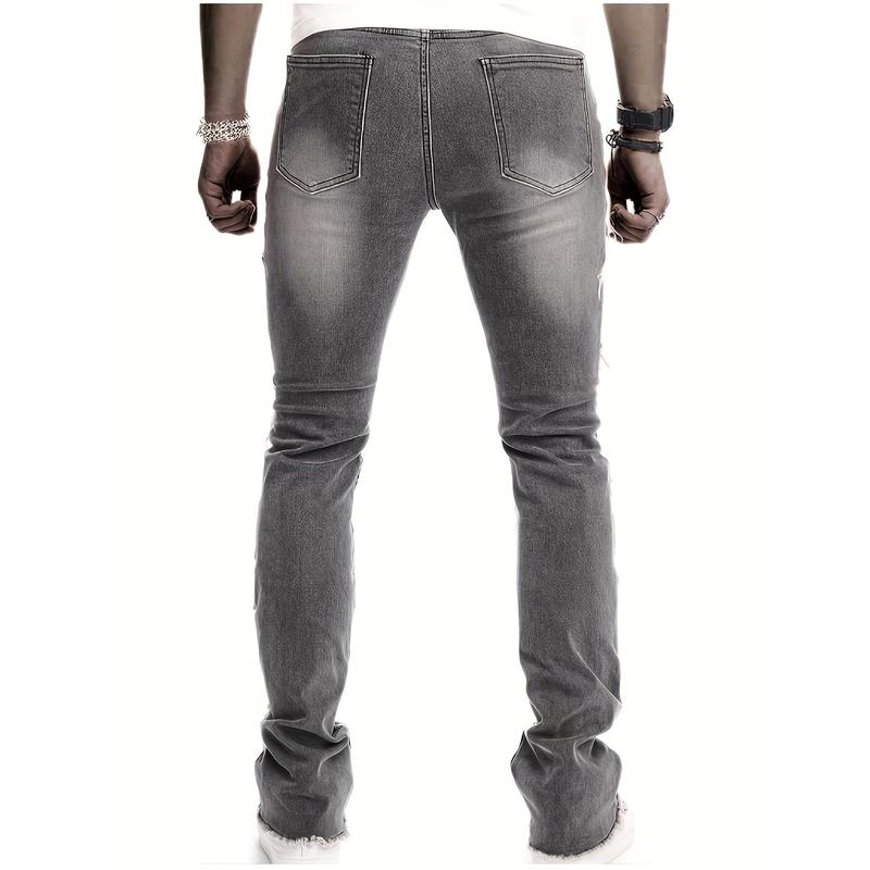 2024 New Men's Slim Fit Skinny Jeans - Layered Trousers for a Stylish Look