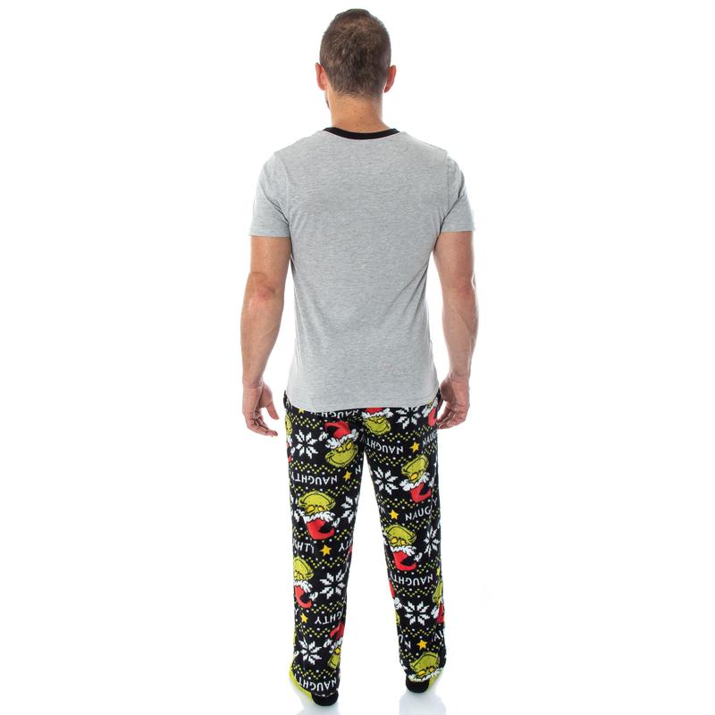 Dr. Seuss GRINCH Stink, Stank, Stunk! 3 Piece Gift Pajama Set - Fleece Pajama Pants, Shirt, And Cozy Socks