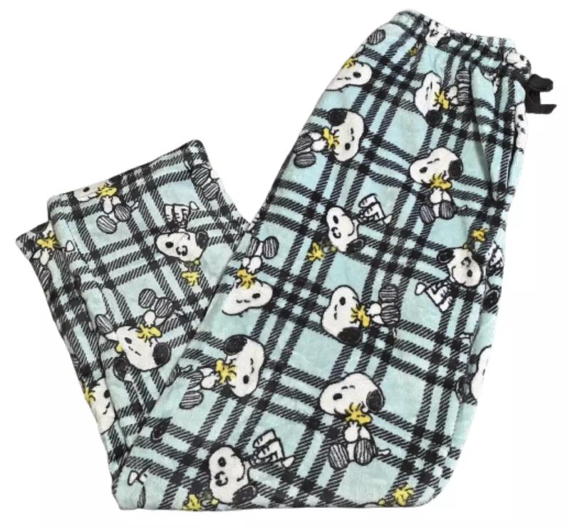 Peanuts Christmas Pajama Lounge Pants SSSnoopyyyy0 Woodstock Soft Men’s XL Blue NEW