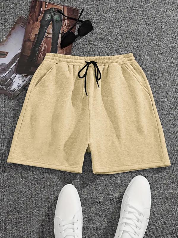 Men's Summer 2024 Loose Thin Solid Slim Elastic Drawstring Pocket Shorts, Casual Loose Sweat Shorts, Slant Pocket Track Shorts, Athletic Running Gym Workout Shorts, Going Out Outfits, Men Clothing, Boyfriend Gifts