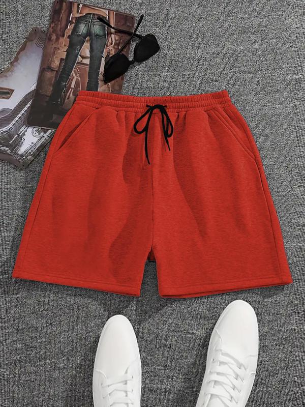 Men's Summer 2024 Loose Thin Solid Slim Elastic Drawstring Pocket Shorts, Casual Loose Sweat Shorts, Slant Pocket Track Shorts, Athletic Running Gym Workout Shorts, Going Out Outfits, Men Clothing, Boyfriend Gifts