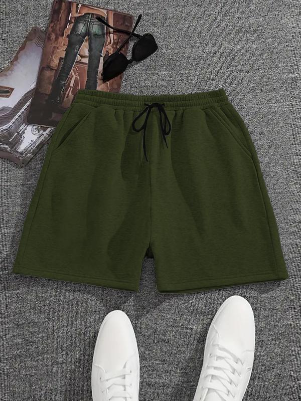 Men's Summer 2024 Loose Thin Solid Slim Elastic Drawstring Pocket Shorts, Casual Loose Sweat Shorts, Slant Pocket Track Shorts, Athletic Running Gym Workout Shorts, Going Out Outfits, Men Clothing, Boyfriend Gifts