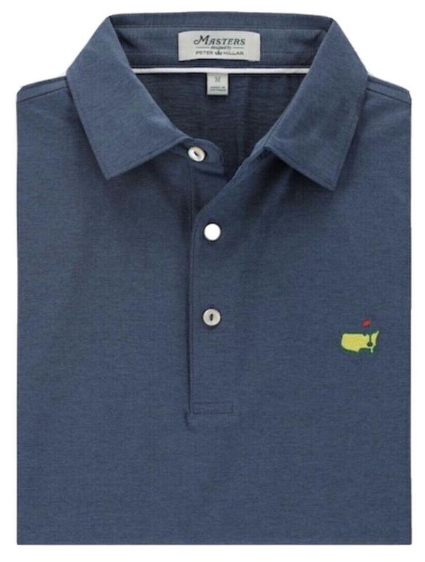 2024 Masters Peter Millar Medium Men's Golf Shirt Augusta National Navy Polo