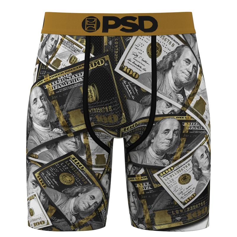 PSD Men's Rich Drip Boxer Brief 3 Pack - Standard Length 7 Inch Inseam, Moisture-Wicking Micro Mesh Fabric