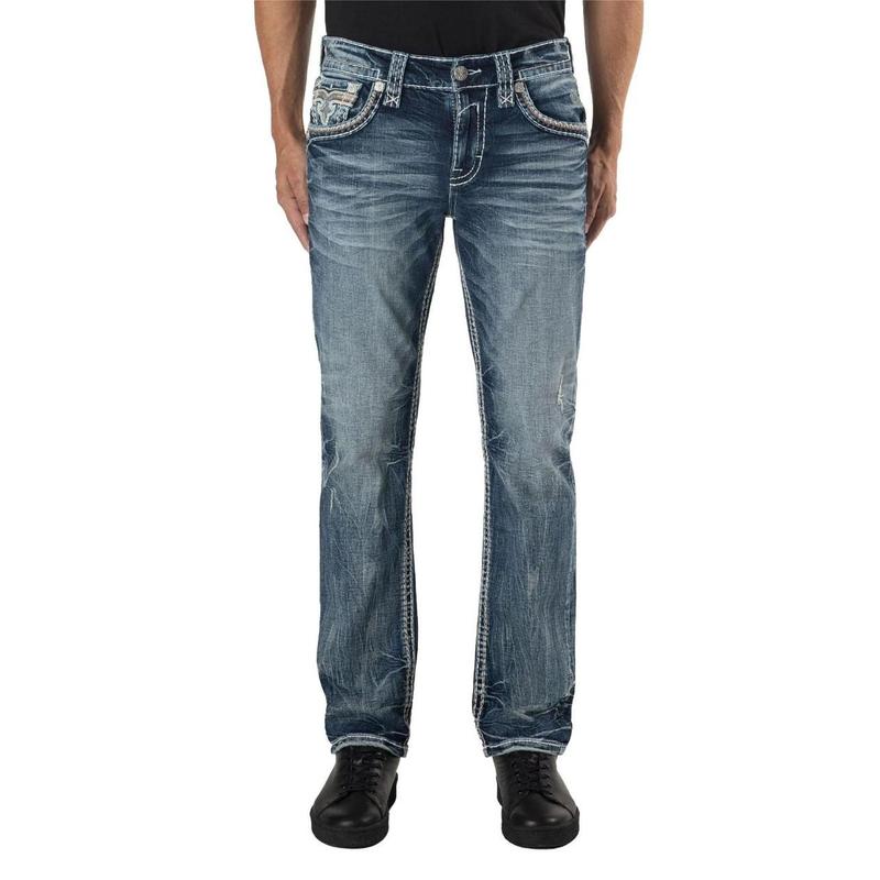 Rock Revival Men's Bryn J204 Straight Denim Jeans