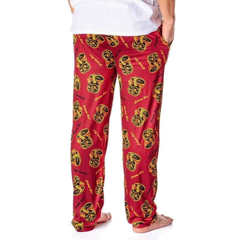 Cobra Kai Men's Allover Cobra Logo Pattern Lounge Pajama Pants