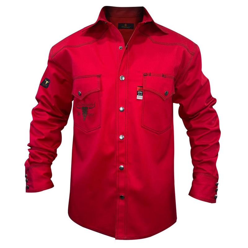 Red Western FR Welding Shirt