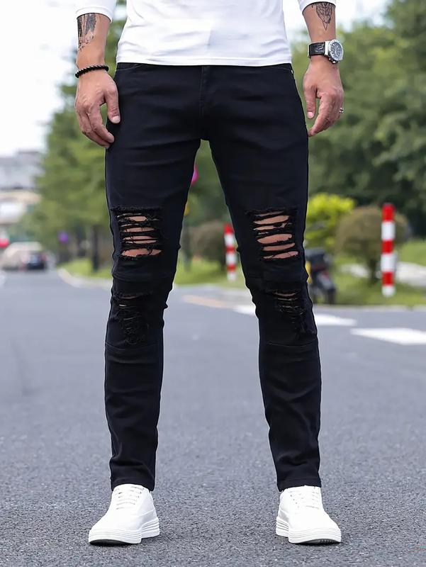 Men's Stretchy Casual Denim Pants, Stylish, Breathable, Soft And Comfortable Autumn Street Style Jeans, Menswear Trouser Classic Slim Fit