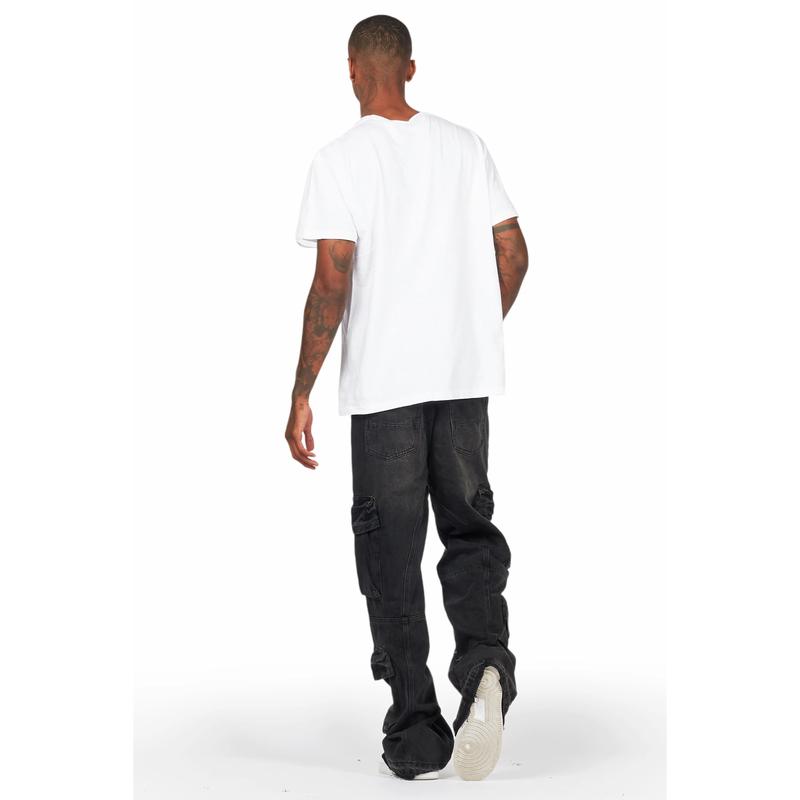 Alary Painter Black Baggy Fit Cargo Jean