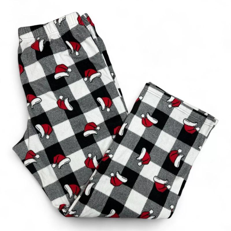 Jammies for your Families Mens Fleece Pajama Pants Size Large Plaid Christmas Christmas gift pajamas home wear pajamas two piece pajamas for christmas