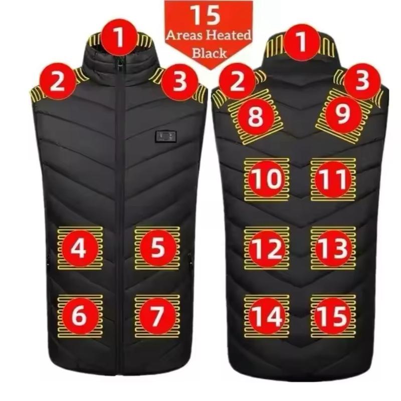 2 - 21 Areas Self Heating Vest Four Switch Control Men Women USB Electric Heated Thermal Warm Winter Men’s or Women's casual motorcycle ski coat puffer