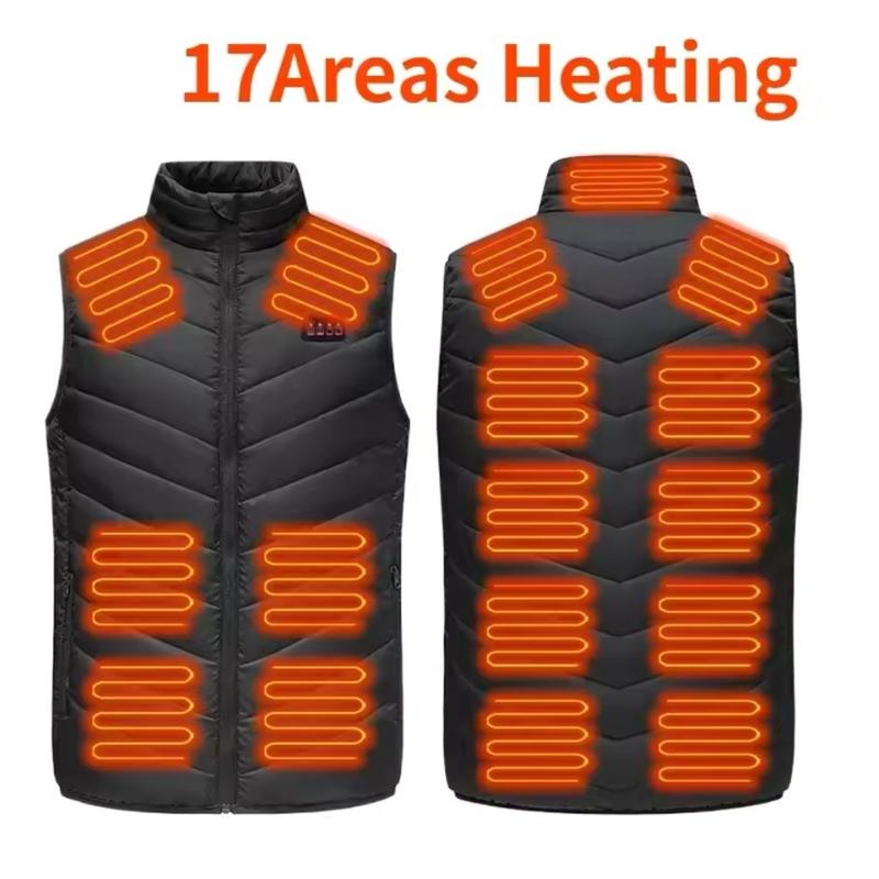 2 - 21 Areas Self Heating Vest Four Switch Control Men Women USB Electric Heated Thermal Warm Winter Men’s or Women's casual motorcycle ski coat puffer