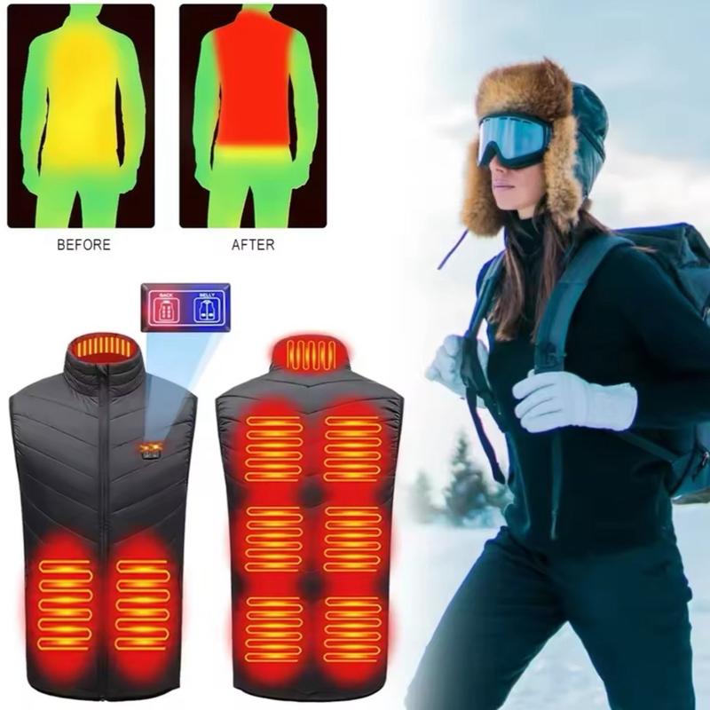 2 - 21 Areas Self Heating Vest Four Switch Control Men Women USB Electric Heated Thermal Warm Winter Men’s or Women's casual motorcycle ski coat puffer