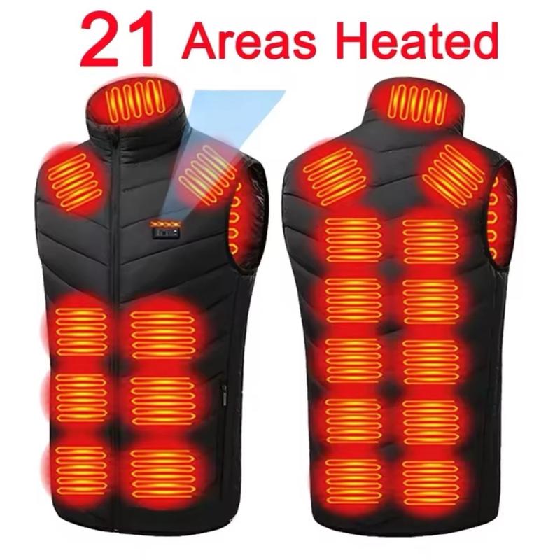 2 - 21 Areas Self Heating Vest Four Switch Control Men Women USB Electric Heated Thermal Warm Winter Men’s or Women's casual motorcycle ski coat puffer