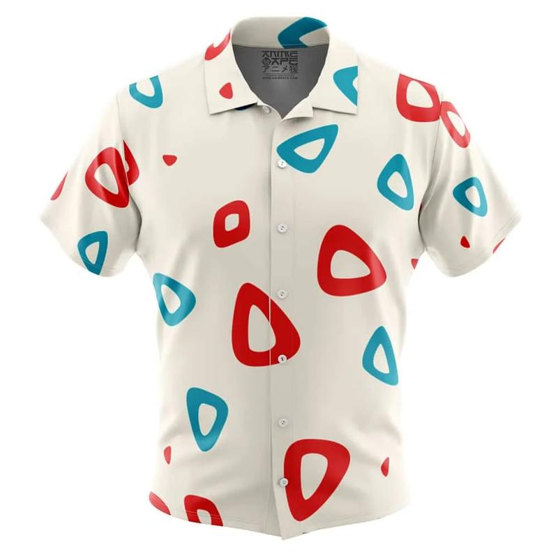 [SALE] Togepi Pattern Pokemon Button Up Hawaiian Shirt, Summer Shirt, Anime Hawaiian Shirt, Christmas Gift Ideas, Gift For Him, Gift For Her, Anime Lovers Gift