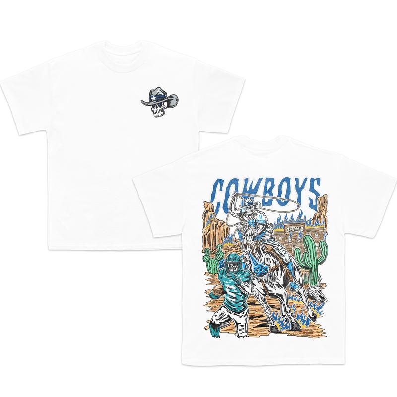 Dallas Football Limited Edition Graphic Cow boys T-Shirt, Heavy Cotton, Men's & Women's Top, American Football Merch, Deadman's Football, Menswear & Womenswear, Short Sleeve Tee, Comfortable and Stylish, Perfect for Fans of Dallas Football