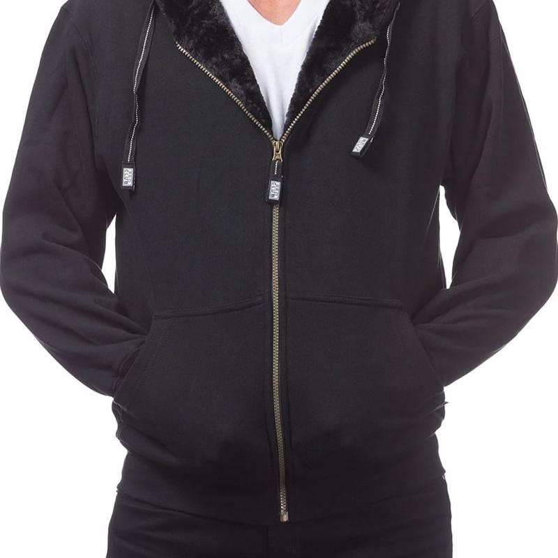 Pro Club Men's Heavyweight Pile Fur Full Zip Hoodie