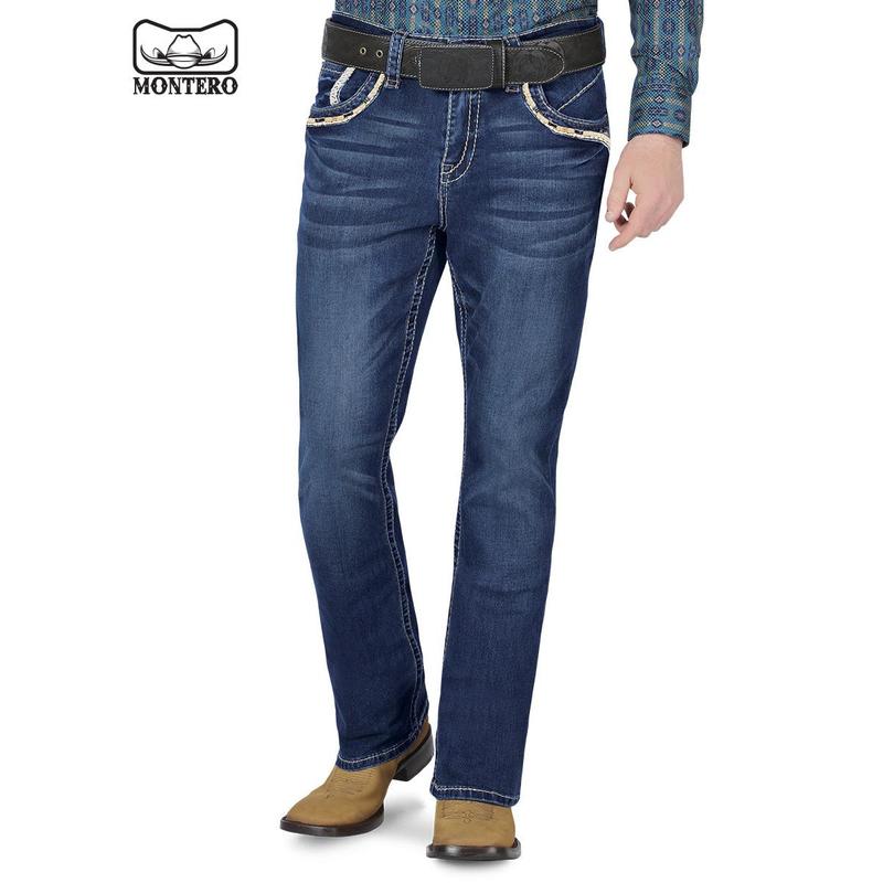 Pantalón para Hombre de Mezclilla Vaquero MONTERO (Heavy Denim) MT-4607