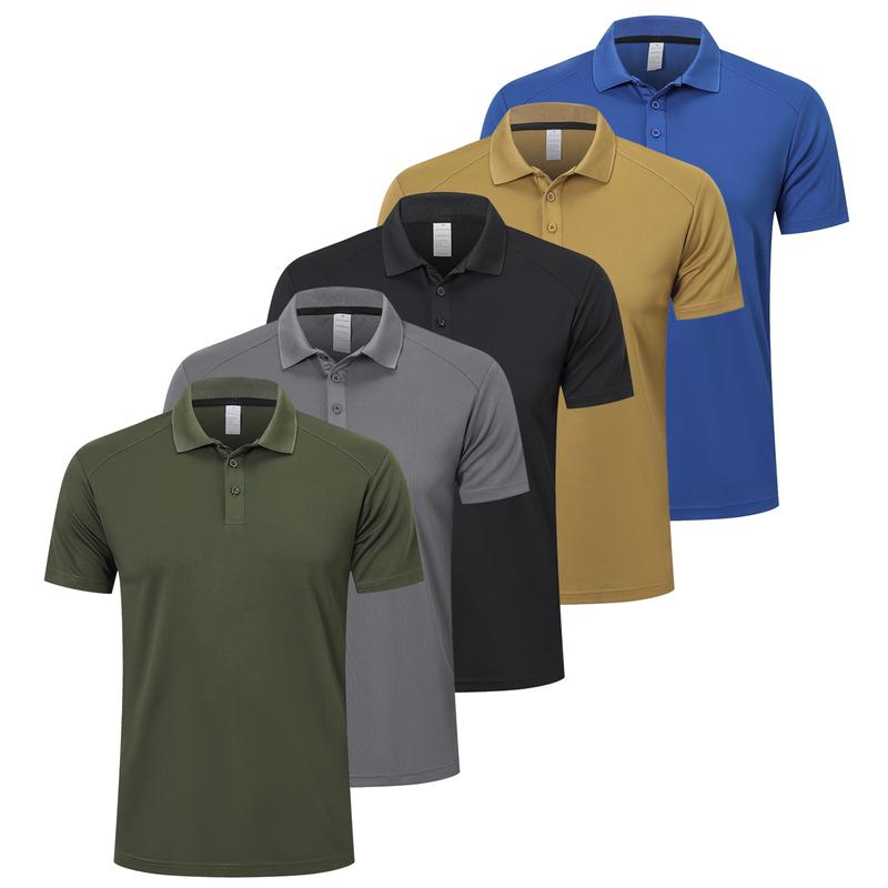 Men'S Polo Shirt Moisture Wicking Short Sleeved High-Performance Quick Drying Sports Golf Jersey