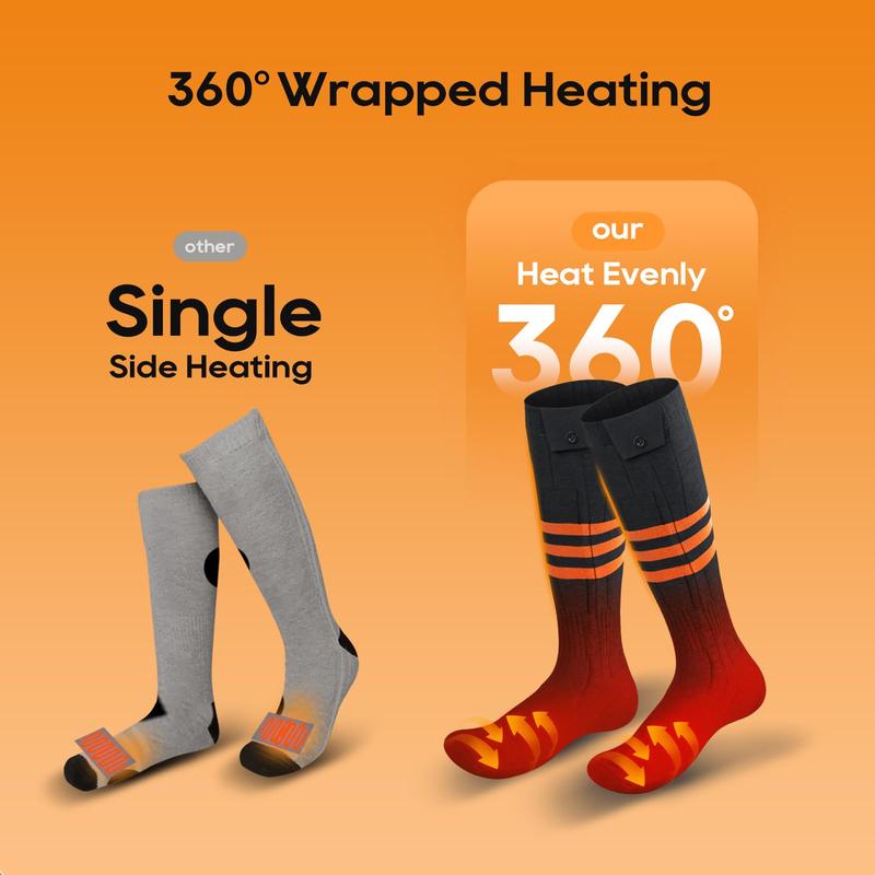 Heated Socks Rechargeable 10000mAh Batteries for Men Women, Washable, APP Control Electric Winter Socks