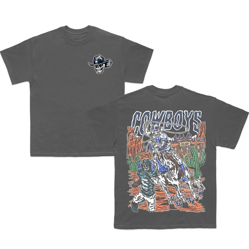 Dallas Football Limited Edition Graphic Cow boys T-Shirt, Heavy Cotton, Men's & Women's Top, American Football Merch, Deadman's Football, Menswear & Womenswear, Short Sleeve Tee, Comfortable and Stylish, Perfect for Fans of Dallas Football