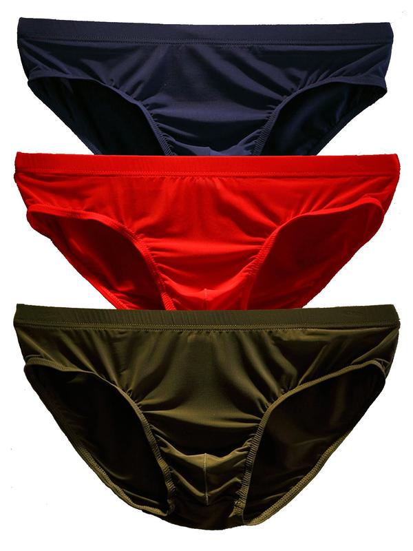 Men's Solid Color Pouch Panty, Comfy Breathable Underwear for Daily Wear, Underwear for All Seasons