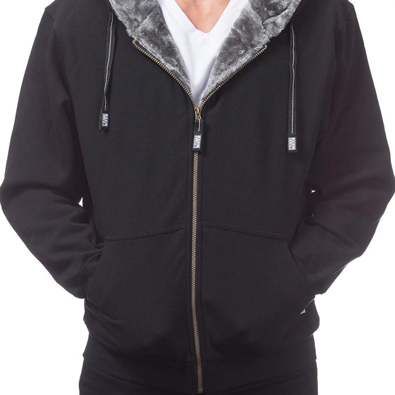 Pro Club Men's Heavyweight Pile Fur Full Zip Hoodie