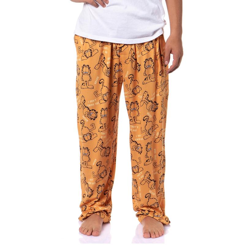 Garfield Men's I Don't Think So Tossed Print Sleep Pajama Pants For Adults