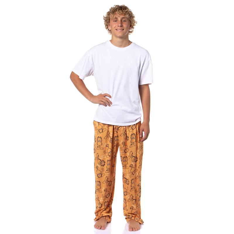 Garfield Men's I Don't Think So Tossed Print Sleep Pajama Pants For Adults