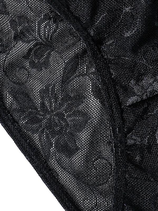 Men's Floral Jacquard  Briefs, Breathable Comfortable Underwear for Daily Wear, Casual Men's Underwear for All Seasons