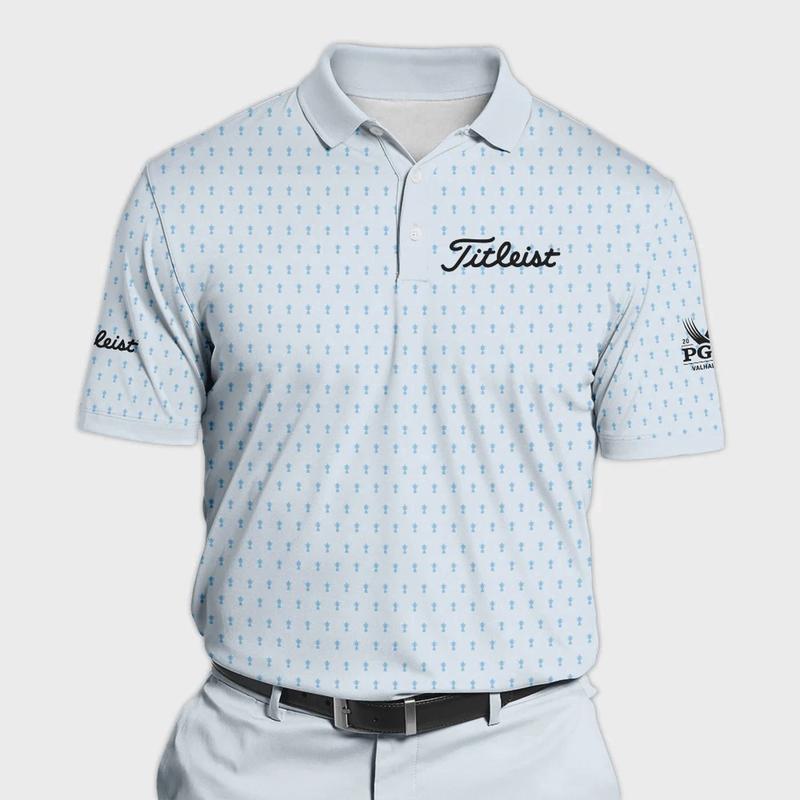 2024 PGA Championship Titleist Light Blue Pastel Golf Polo Shirt: Men s All Over Print Golf Cup Pattern - Shop Now!