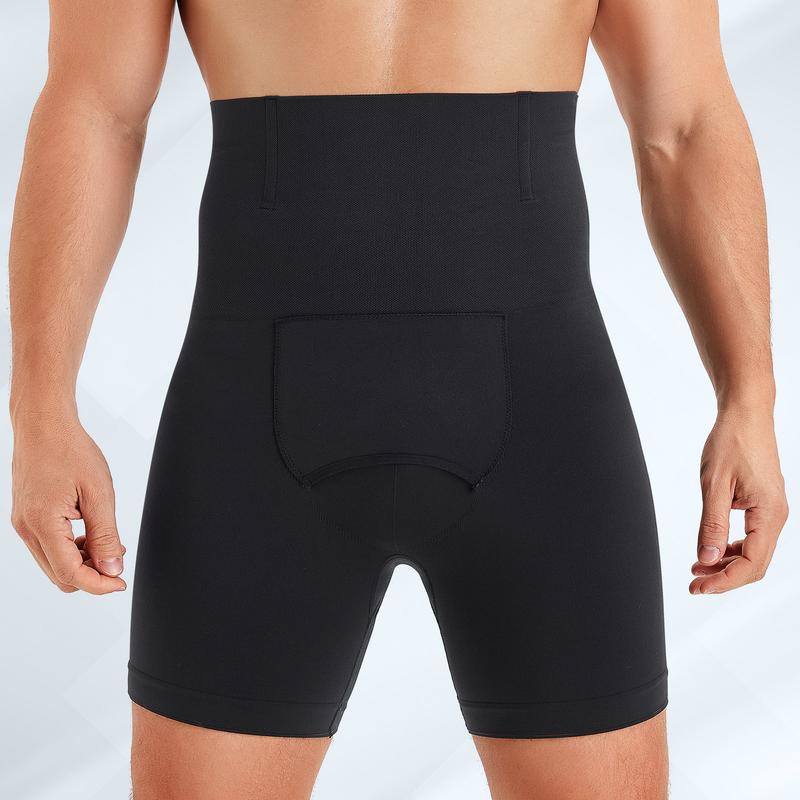 Nebility Men's Seamless  High Waist Underwear Boxer Briefs Shapewear Shorts