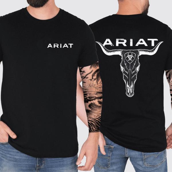 ARIAT Trendy Cowboy Western T-shirt, ARIAT Merch Sweatshirt, Longhorn Sweatshirt, Western Shirt,  Unisex Graphic Shirt For Men, For Women