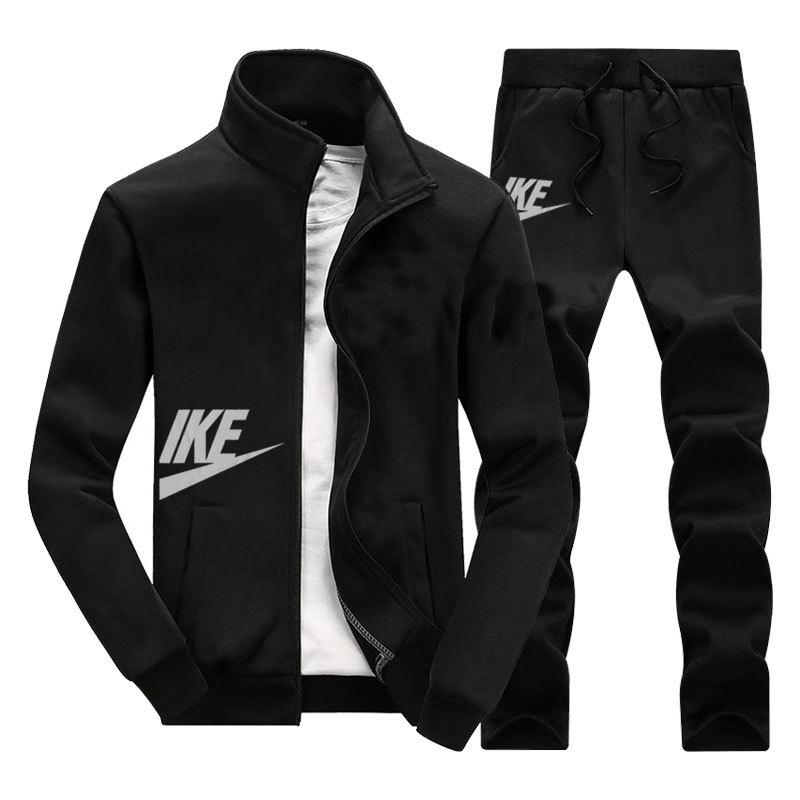 2024 Hot Fashion Suit Two-piece Sports Leisure Sweater Suit Thin Zipper Jacket Casual Pants Suit Men's Long-Sled Sports Suit Clothing Menswear sweat lounge