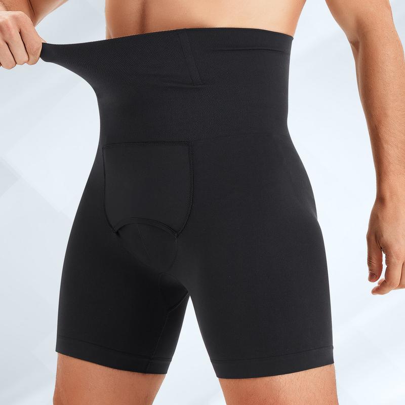 Nebility Men's Seamless  High Waist Underwear Boxer Briefs Shapewear Shorts