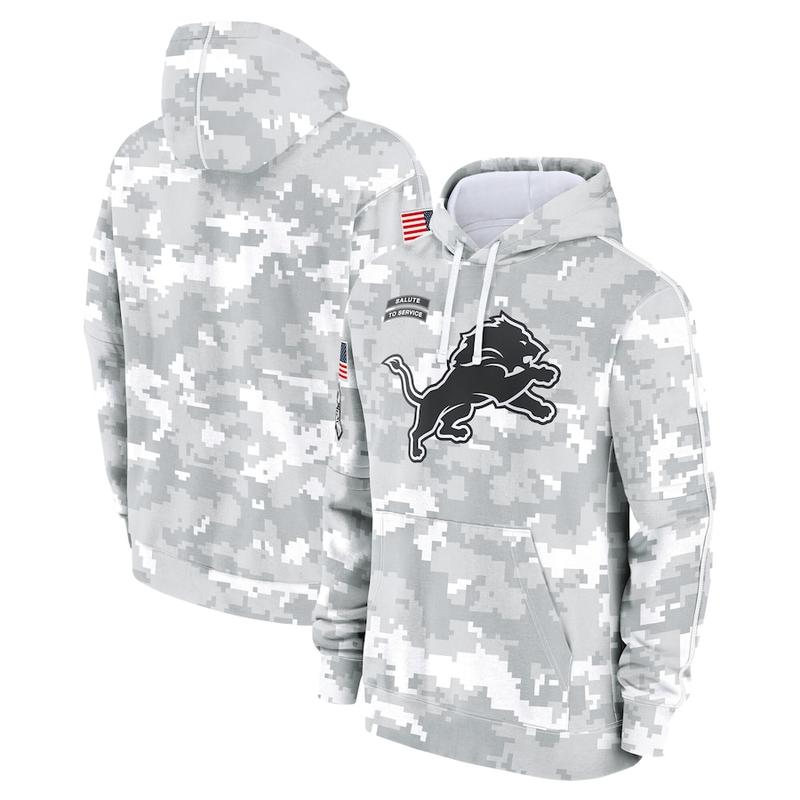 (Print Full Logo) All Over Print Men's Ditr0it Lion$ 2024 Salute to Service Club Fleece Pullover Hoodie - Arctic Camo Unisex Football Jersey Outdoor Activity Sportwear Untouchable Rivals New Collection