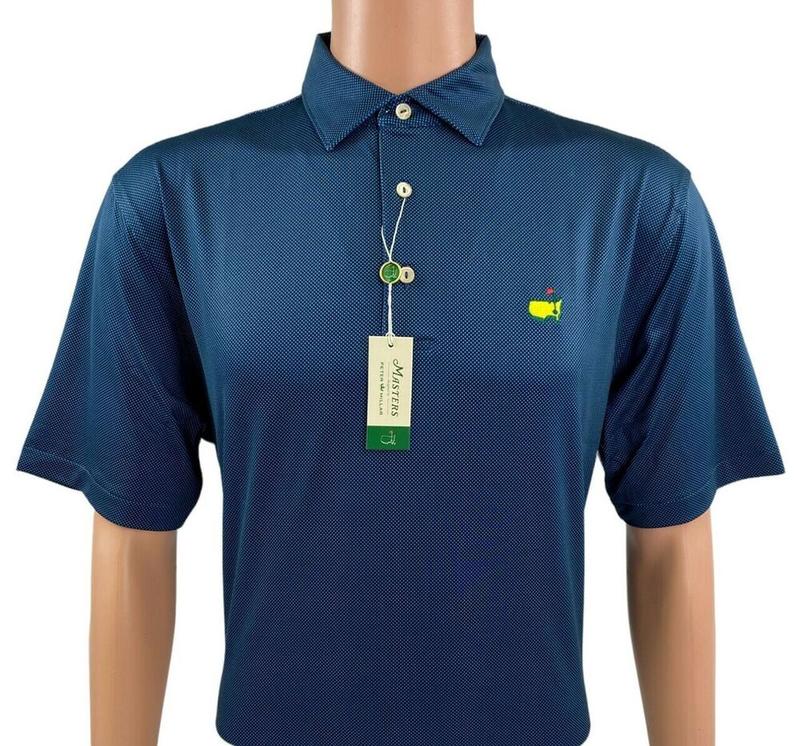 2024 Masters Navy Performance Tech Golf Polo Shirt by Peter Millar - New Arrival for Men Perfect for Golfing