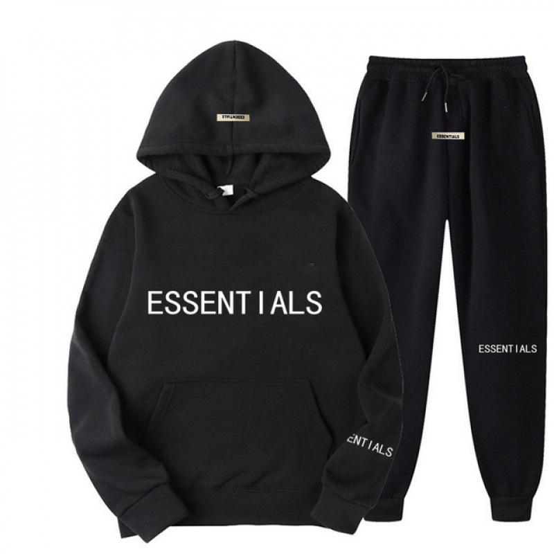 2024 Essentials New Men's and Women's Long Sleeve Sweatshirt Sweatpants Set Pullover Hoodie