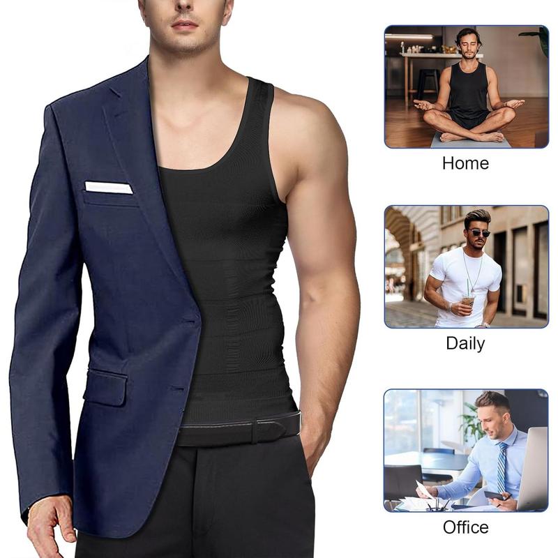 Mens 5 Pack Body Shaper Slimming Tummy Vest Thermal Compression Shirt Tank Top Shapewear