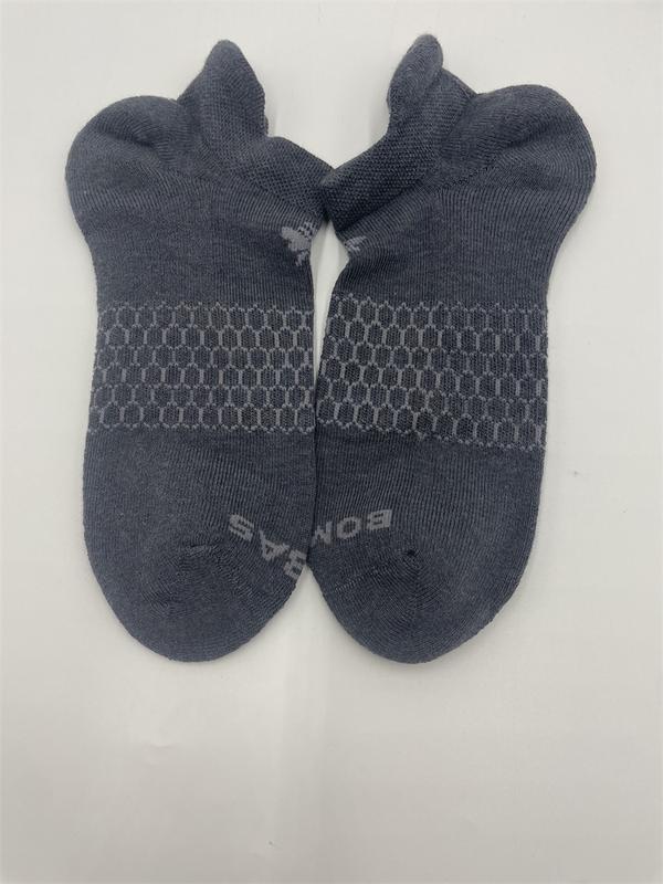 4 Pairs Bombas Honeycomb Men Women's Gray Ankle Sock Size L