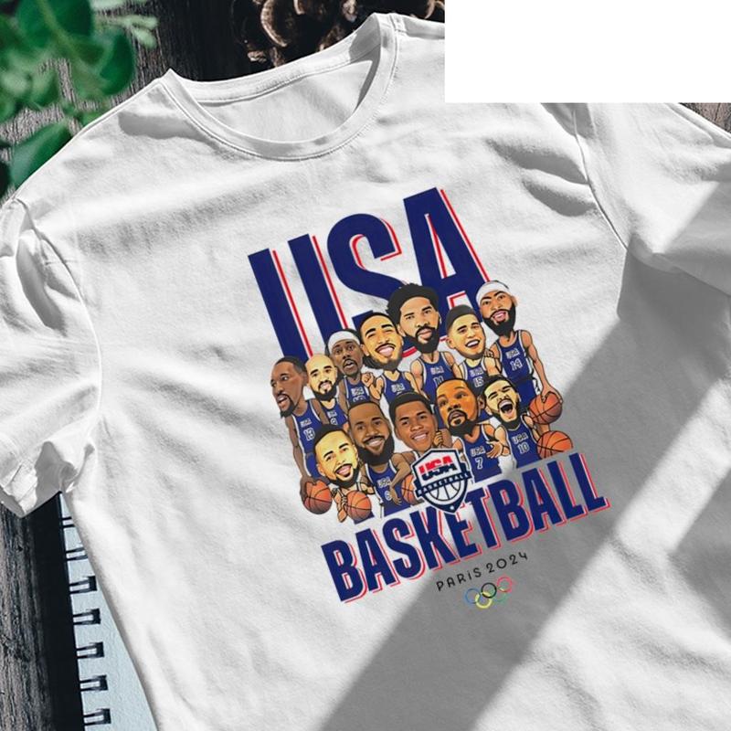 LEBRON'S T-shirt USA Basketball Olympic 2024, Hiphop Retro Vintage 90s Graphic Basketball Shirt, Basketball Fan, Team USA 2024 Shirt Crewneck Cotton