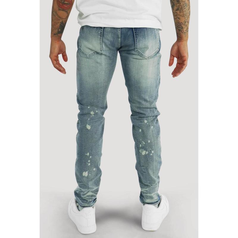 Rising Flame Denim (Blue Wash) Cotton Fabric