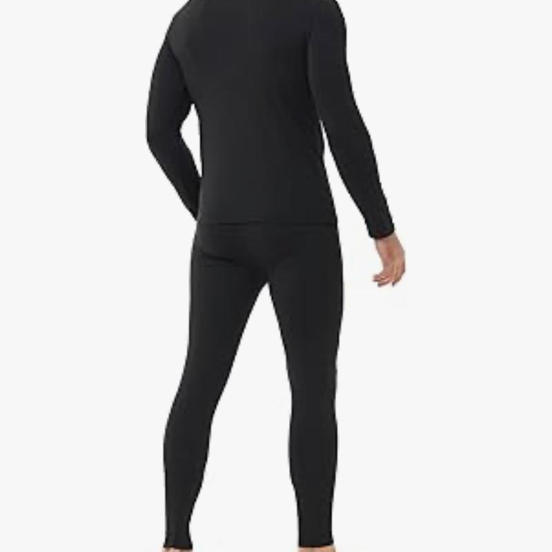 Two pack Men's Winter Thermal Set Long Johns fleece top and bottom  warm Underwear, Menswear